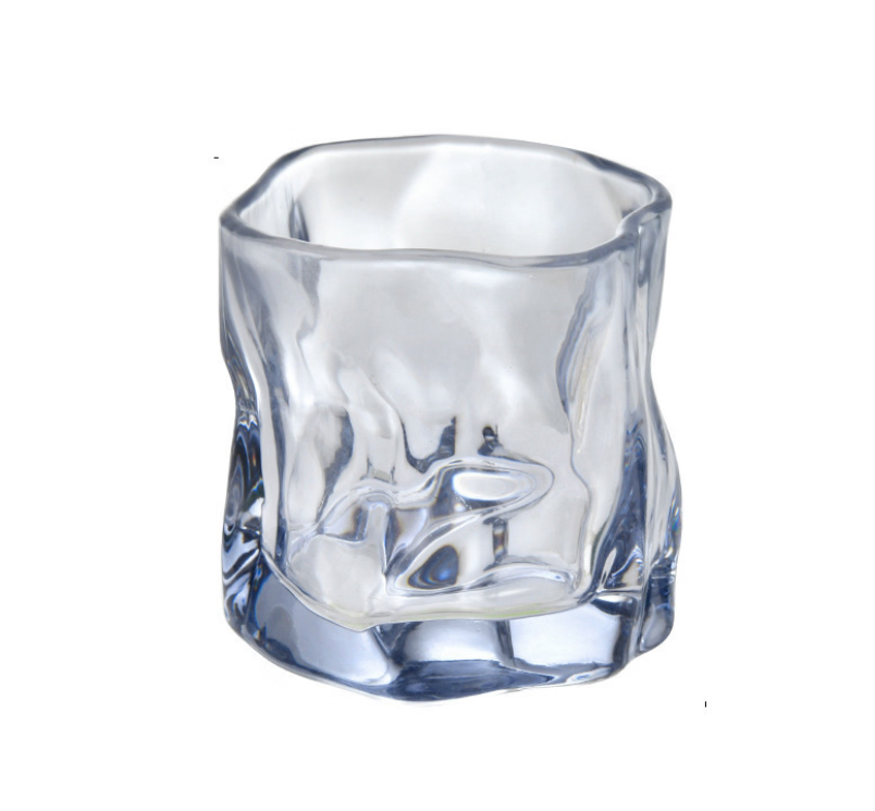 COMBO VASO WISKERO DE VIDRIO TRANSPARENTE (Caja 6UD)